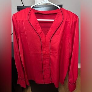 Red & black blouse